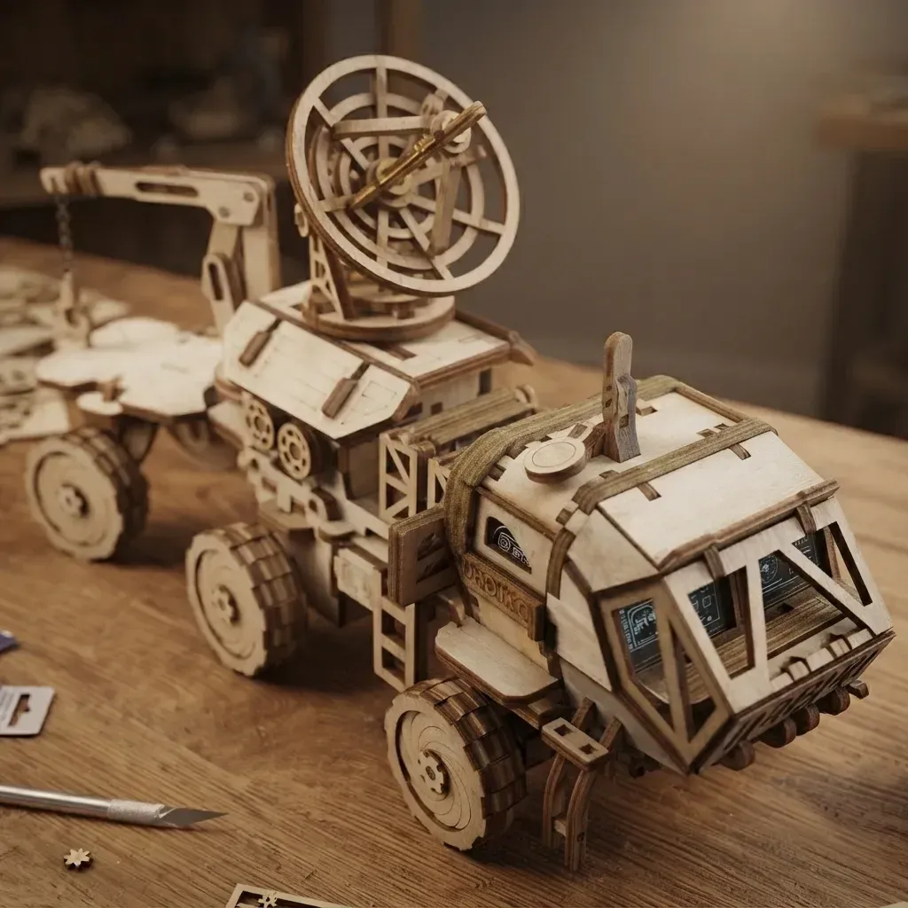 Wooden Mechanical Puzzles Navitas Rover