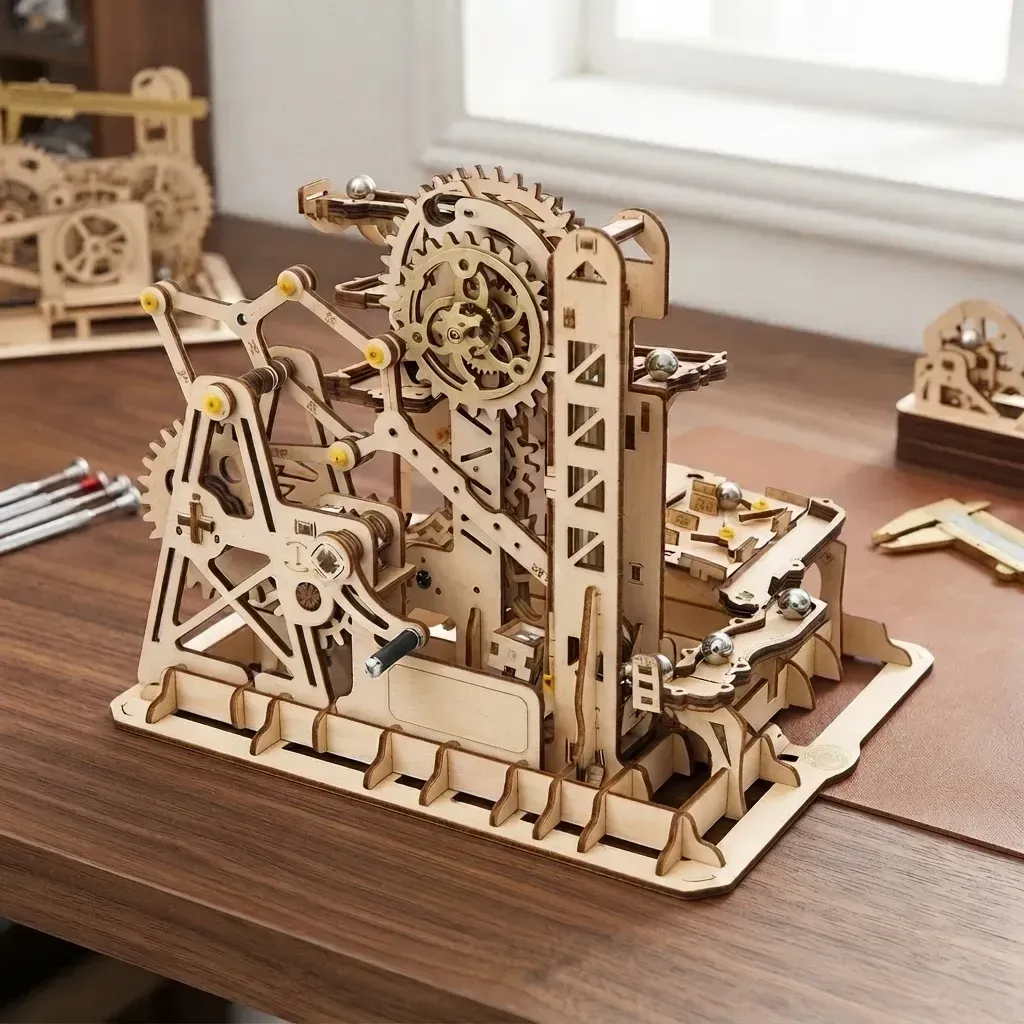 Wooden Mechanical Puzzles Marble Climber