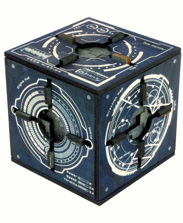 Vega Star Wooden Puzzle Box Tabletop Display Decor