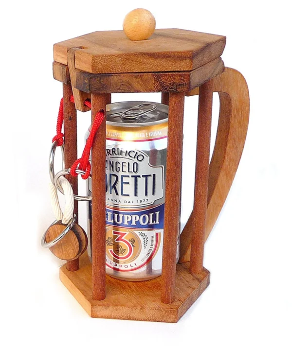 Wooden Beer Bottle Puzzle Stand Decorative Rack