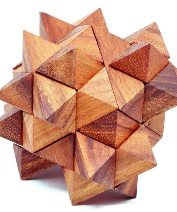 Duodecedro Geometric Wooden Puzzle Ornament